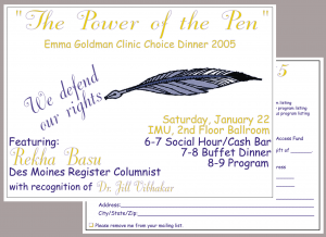 2005 Choice Dinner Invitation